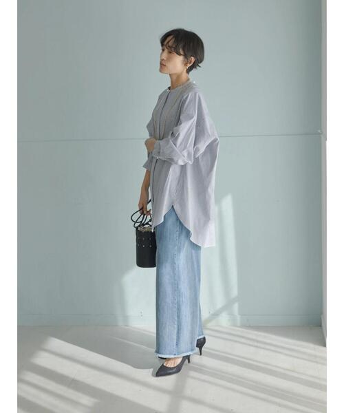 美品 アメノチハレ フリルカラー ピンタックチュニックブラウス パールボタン series》【Keep clean】 – Ame no chi Hare