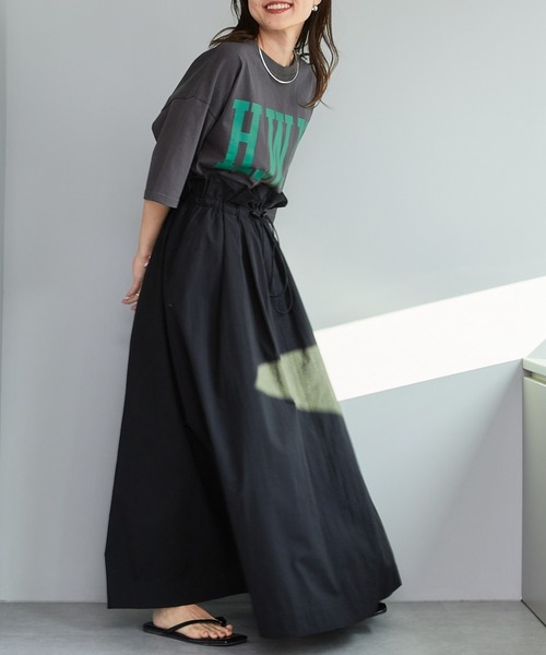 CIAOPANIC TYPY(チャオパニックティピー)の「【WEB限定】USAコットンBIGカレッジロゴTee(Tシャツ/カットソー・レディース・チャコールグレー/レッド/ピンク/オフホワイト/グリーン・ONE SIZE)」の22枚目の写真