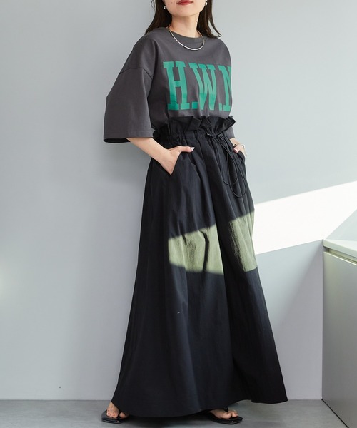 CIAOPANIC TYPY(チャオパニックティピー)の「【WEB限定】USAコットンBIGカレッジロゴTee(Tシャツ/カットソー・レディース・チャコールグレー/レッド/ピンク/オフホワイト/グリーン・ONE SIZE)」の21枚目の写真