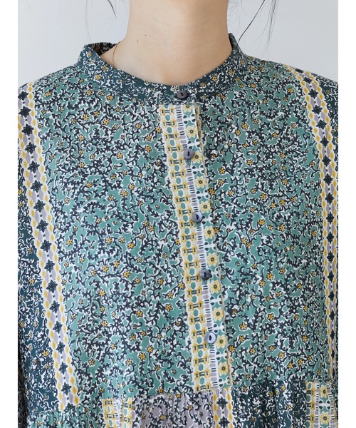 CRAFT STANDARD BOUTIQUE(クラフトスタンダードブティック)の「パネル柄Flowerワンピース *◆(ワンピース・レディース・サックスブルー/ラベンダー・FREE)」の10枚目の写真