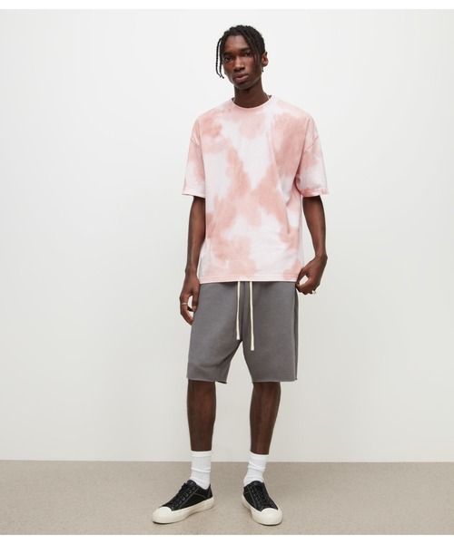 ALLSAINTS（オールセインツ）の「KURA ORGANIC COTTON TIE DYE T-SHIRT | KURA オーガニック コットン タイダイ Tシャツ（Tシャツ/カットソー・メンズ・ピンク系・L/M/S）」の4枚目の写真