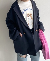 w closet | 【SETUP対応】W前ドロップショルダー袖取り外しテーラードジャケット(テーラードジャケット)