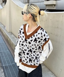 PairPair | 【ペットとリンクコーデ】シルエットニットベスト(ベスト)