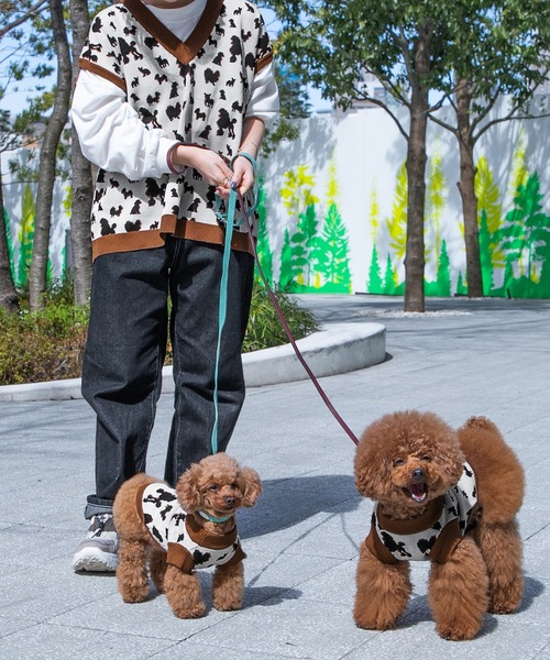 PairPair(ペアペア)の「【ペットとリンクコーデ】シルエットニットベスト(ベスト・レディース・アイボリー・フリー)」の11枚目の写真