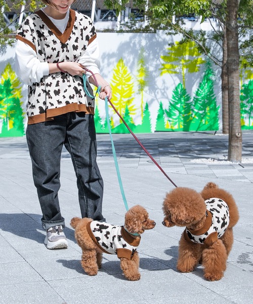 PairPair(ペアペア)の「【ペットとリンクコーデ】シルエットニットベスト(ベスト・レディース・アイボリー・フリー)」の12枚目の写真