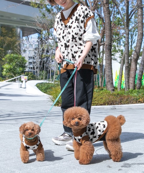 PairPair(ペアペア)の「【ペットとリンクコーデ】シルエットニットベスト(ベスト・レディース・アイボリー・フリー)」の13枚目の写真