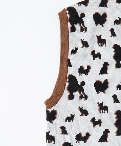 PairPair(ペアペア)の「【ペットとリンクコーデ】シルエットニットベスト(ベスト・レディース・アイボリー・フリー)」の17枚目の写真