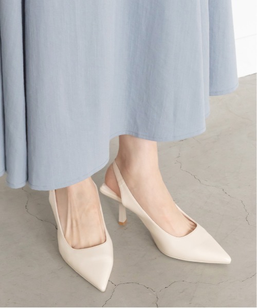 RANDA（ランダ）の「バックストラップポインテッドトゥパンプス（パンプス・レディース・ブラック/ブルー/グリーン/アイボリー・LL/S/M/L）」の6枚目の写真