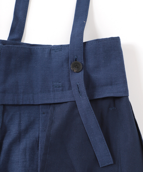 B.C STOCK（ベーセーストック）の「2WAY Wタックハイウエストパンツ◆（スラックス・レディース・ブラック/ブルー系その他/ベージュ・FREE）」の9枚目の写真