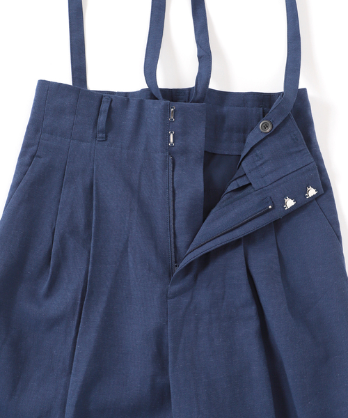 B.C STOCK（ベーセーストック）の「2WAY Wタックハイウエストパンツ◆（スラックス・レディース・ブラック/ブルー系その他/ベージュ・FREE）」の11枚目の写真