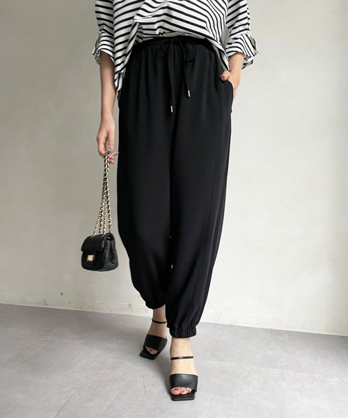 DouDou（ドゥドゥ）の「裾絞りパンツ（その他パンツ・レディース・ブラック/ベージュ・FREE）」の8枚目の写真
