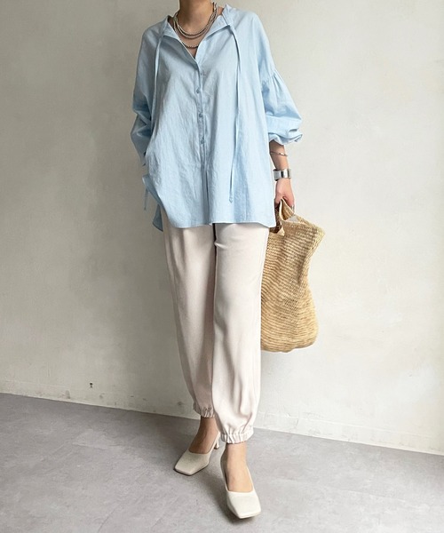 DouDou（ドゥドゥ）の「裾絞りパンツ（その他パンツ・レディース・ブラック/ベージュ・FREE）」の12枚目の写真