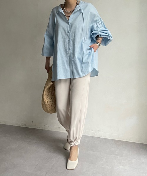 DouDou（ドゥドゥ）の「裾絞りパンツ（その他パンツ・レディース・ブラック/ベージュ・FREE）」の13枚目の写真