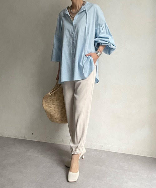 DouDou（ドゥドゥ）の「裾絞りパンツ（その他パンツ・レディース・ブラック/ベージュ・FREE）」の14枚目の写真