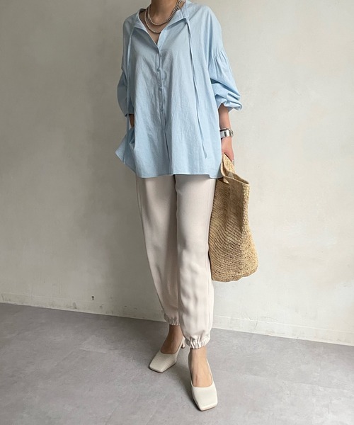 DouDou（ドゥドゥ）の「裾絞りパンツ（その他パンツ・レディース・ブラック/ベージュ・FREE）」の15枚目の写真