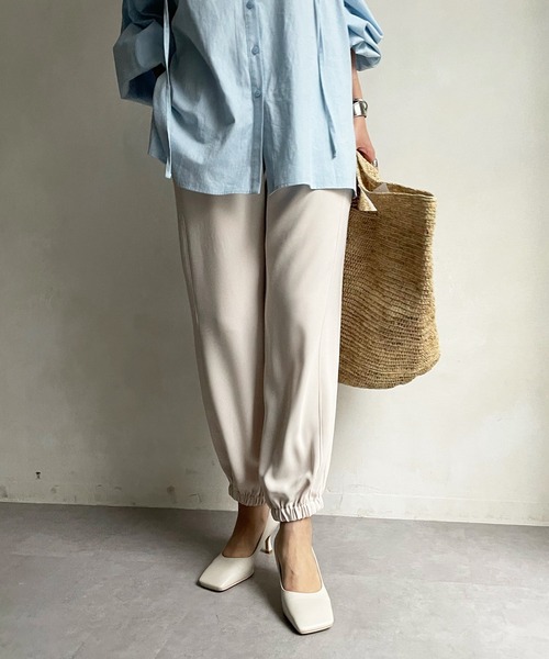 DouDou（ドゥドゥ）の「裾絞りパンツ（その他パンツ・レディース・ブラック/ベージュ・FREE）」の18枚目の写真