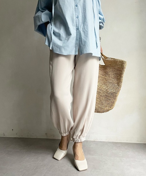 DouDou（ドゥドゥ）の「裾絞りパンツ（その他パンツ・レディース・ブラック/ベージュ・FREE）」の19枚目の写真