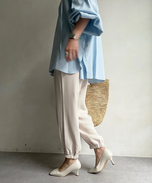 DouDou（ドゥドゥ）の「裾絞りパンツ（その他パンツ・レディース・ブラック/ベージュ・FREE）」の21枚目の写真