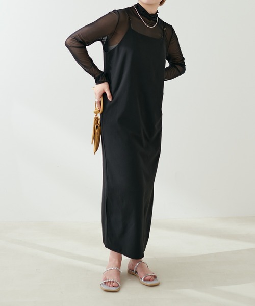 natural couture(ナチュラルクチュール)の「WEB限定カラー有り/程良い肌見せで女性らしさ引き立つ パワーネットシアータートル(Tシャツ/カットソー・レディース・その他2/オフホワイト/その他1/ブラック/ベージュ・FREE)」の20枚目の写真