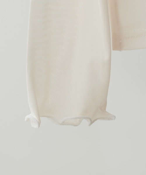 natural couture(ナチュラルクチュール)の「WEB限定カラー有り/程良い肌見せで女性らしさ引き立つ パワーネットシアータートル(Tシャツ/カットソー・レディース・その他2/オフホワイト/その他1/ブラック/ベージュ・FREE)」の16枚目の写真