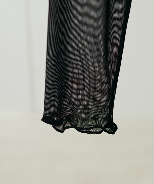 natural couture(ナチュラルクチュール)の「WEB限定カラー有り/程良い肌見せで女性らしさ引き立つ パワーネットシアータートル(Tシャツ/カットソー・レディース・その他2/オフホワイト/その他1/ブラック/ベージュ・FREE)」の21枚目の写真