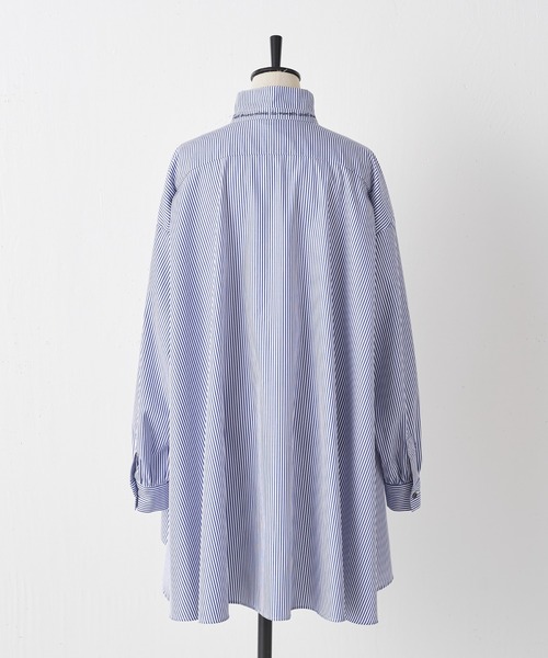 BEARDSLEY（ビアズリー）の「フレアーシャツ（シャツ/ブラウス・レディース・ホワイト/ブルー・FREE）」の5枚目の写真