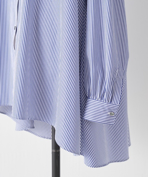 BEARDSLEY（ビアズリー）の「フレアーシャツ（シャツ/ブラウス・レディース・ホワイト/ブルー・FREE）」の6枚目の写真