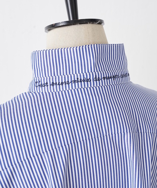 BEARDSLEY（ビアズリー）の「フレアーシャツ（シャツ/ブラウス・レディース・ホワイト/ブルー・FREE）」の7枚目の写真