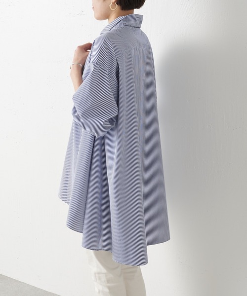 BEARDSLEY（ビアズリー）の「フレアーシャツ（シャツ/ブラウス・レディース・ホワイト/ブルー・FREE）」の11枚目の写真