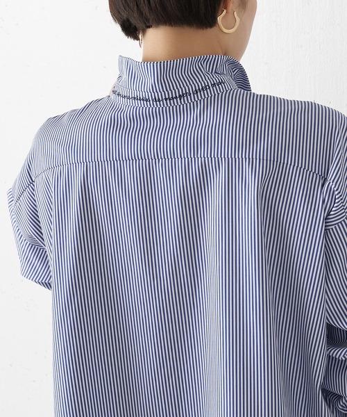 BEARDSLEY（ビアズリー）の「フレアーシャツ（シャツ/ブラウス・レディース・ホワイト/ブルー・FREE）」の12枚目の写真