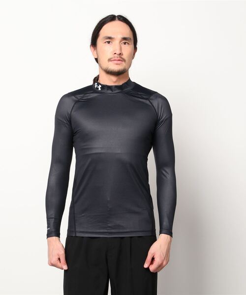 UNDER ARMOUR(アンダーアーマー)の「UAアイソチル フィッティド ロングスリーブ モック シャツ(ゴルフ/メンズ)(Tシャツ/カットソー・メンズ・ホワイト/ブラック・L/S/M/XL/XXL)」の7枚目の写真
