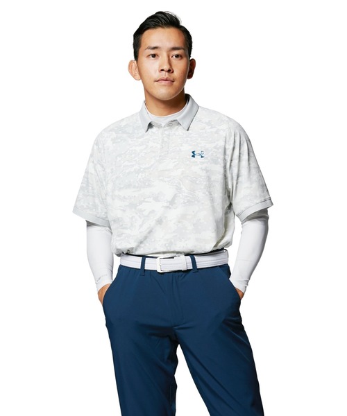 UNDER ARMOUR(アンダーアーマー)の「UAアイソチル フィッティド ロングスリーブ モック シャツ(ゴルフ/メンズ)(Tシャツ/カットソー・メンズ・ホワイト/ブラック・L/S/M/XL/XXL)」の4枚目の写真