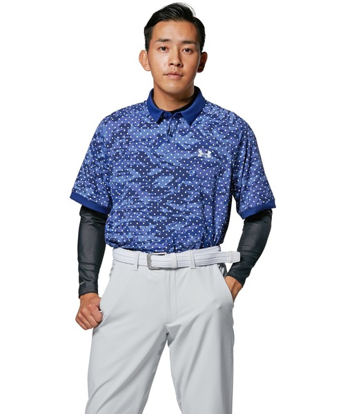 UNDER ARMOUR(アンダーアーマー)の「UAアイソチル フィッティド ロングスリーブ モック シャツ(ゴルフ/メンズ)(Tシャツ/カットソー・メンズ・ホワイト/ブラック・L/S/M/XL/XXL)」の6枚目の写真