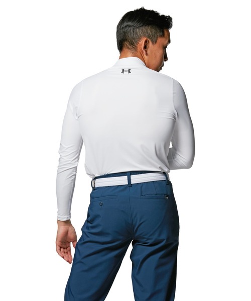UNDER ARMOUR(アンダーアーマー)の「UAアイソチル フィッティド ロングスリーブ モック シャツ(ゴルフ/メンズ)(Tシャツ/カットソー・メンズ・ホワイト/ブラック・L/S/M/XL/XXL)」の3枚目の写真