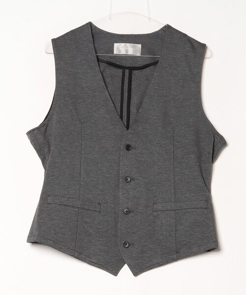 HIGH STREET(ハイストリート)の「HIGH STREET∴ダブルニットジャージベスト(ベスト・メンズ・グレー系その他2・L/LL)」の1枚目の写真