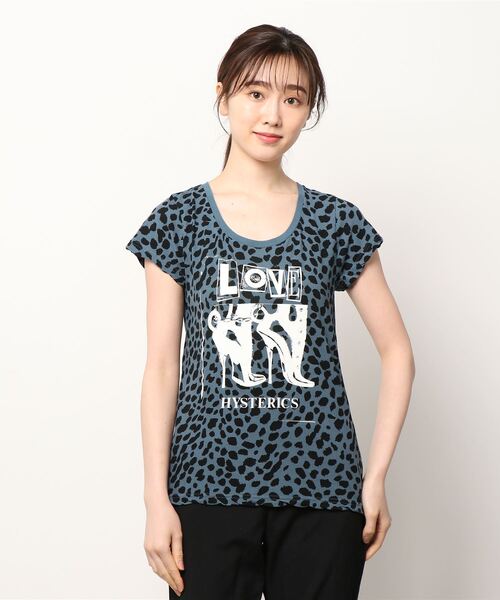 HYSTERIC GLAMOUR（ヒステリックグラマー）の「HYSTERICS LOVE Tシャツ（Tシャツ/カットソー・レディース・ブルー/チャコール・FREE）」の8枚目の写真