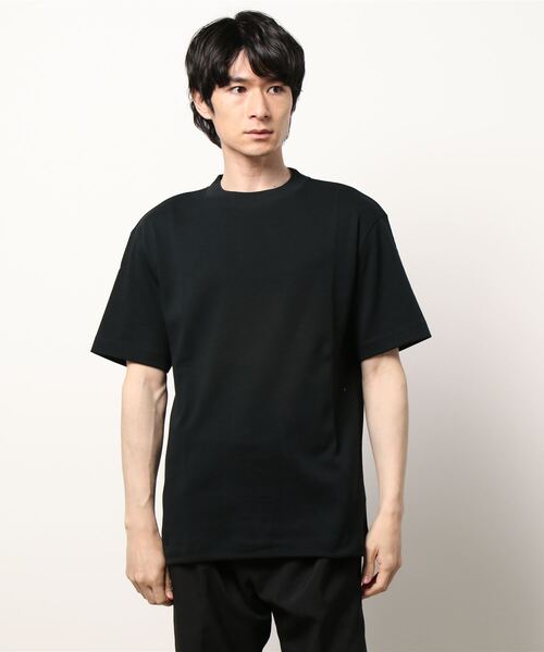 SUNSPEL(サンスペル)の「【SUNSPEL / サンスペル】MOCK NECK T SHIRT SUVIN GIZA(Tシャツ/カットソー・メンズ・ホワイト/チャコールグレー/ブラック/ネイビー・SMALL/MEDIUM/LARGE/X-LARGE)」の2枚目の写真
