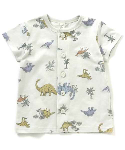 apres les cours（アプレレクール）の「きょうりゅう柄前開きパジャマ（ルームウェア/パジャマ・キッズ・オフホワイト/ミント・90/100/110/120/80/130）」の8枚目の写真