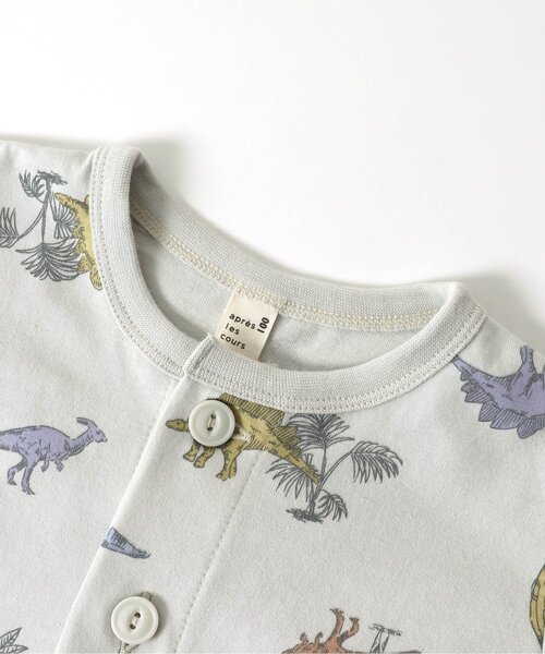 apres les cours（アプレレクール）の「きょうりゅう柄前開きパジャマ（ルームウェア/パジャマ・キッズ・オフホワイト/ミント・90/100/110/120/80/130）」の13枚目の写真