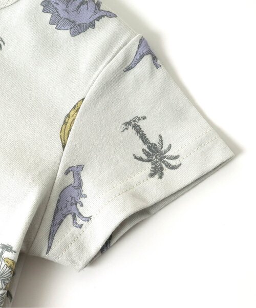 apres les cours（アプレレクール）の「きょうりゅう柄前開きパジャマ（ルームウェア/パジャマ・キッズ・オフホワイト/ミント・90/100/110/120/80/130）」の7枚目の写真