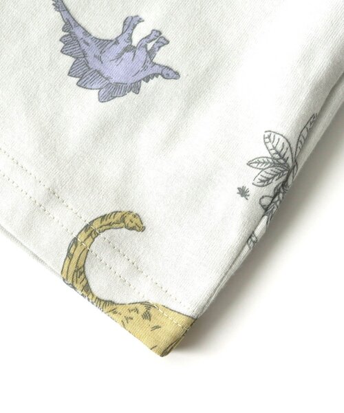 apres les cours（アプレレクール）の「きょうりゅう柄前開きパジャマ（ルームウェア/パジャマ・キッズ・オフホワイト/ミント・90/100/110/120/80/130）」の11枚目の写真