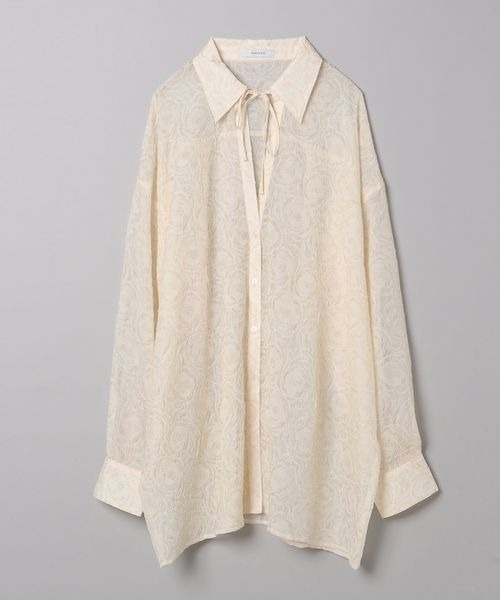 JEANASIS（ジーナシス）の「アソートシアーシャツLS/285692（シャツ/ブラウス・レディース・ブラック/ブラウン/ブルー/アイボリー系・FREE）」の4枚目の写真