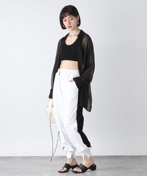 JEANASIS（ジーナシス）の「アソートシアーシャツLS/285692（シャツ/ブラウス・レディース・ブラック/ブラウン/ブルー/アイボリー系・FREE）」の6枚目の写真