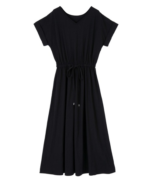 titivate(ティティベイト)の「Vネックカットソーリラックスワンピース(ワンピース・レディース・イエロー/ピンク/ライトブラウン/ブラック・S/M/L)」の20枚目の写真