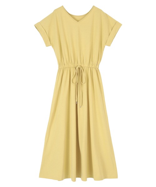 titivate(ティティベイト)の「Vネックカットソーリラックスワンピース(ワンピース・レディース・イエロー/ピンク/ライトブラウン/ブラック・S/M/L)」の17枚目の写真