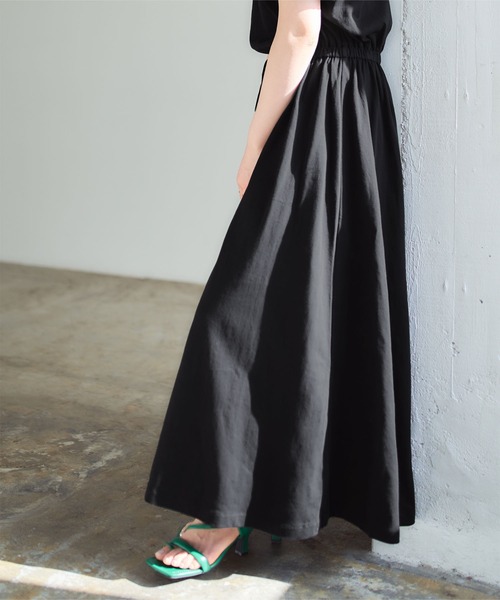 titivate(ティティベイト)の「Vネックカットソーリラックスワンピース(ワンピース・レディース・イエロー/ピンク/ライトブラウン/ブラック・S/M/L)」の5枚目の写真