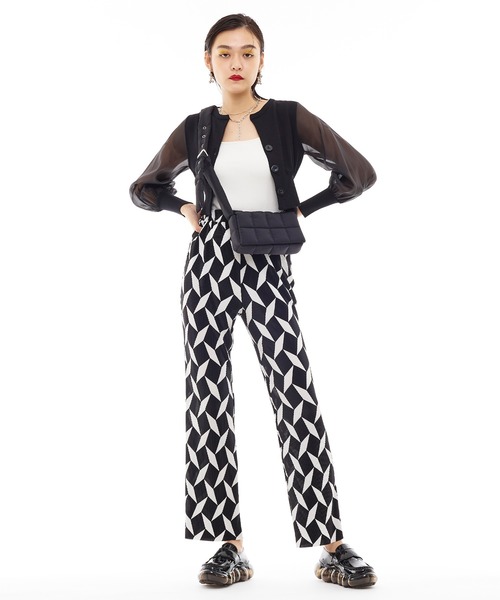 Narcissus(ナルシス)の「【Narcissus】ガラプリーツパンツ(その他パンツ・レディース・レッド/ブラック・FREE)」の10枚目の写真