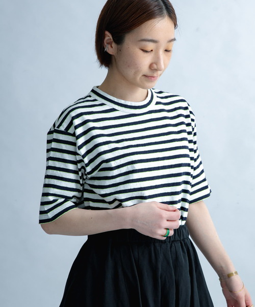 FORK&SPOON（フォークアンドスプーン）の「FORK&SPOON　2toneボーダーTシャツ（Tシャツ/カットソー・レディース・ブラック系その他/ブルー系その他・ONE）」の17枚目の写真