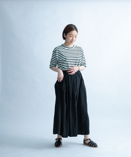 FORK&SPOON（フォークアンドスプーン）の「FORK&SPOON　2toneボーダーTシャツ（Tシャツ/カットソー・レディース・ブラック系その他/ブルー系その他・ONE）」の22枚目の写真