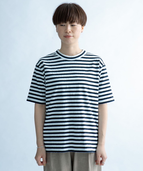 FORK&SPOON（フォークアンドスプーン）の「FORK&SPOON　2toneボーダーTシャツ（Tシャツ/カットソー・レディース・ブラック系その他/ブルー系その他・ONE）」の6枚目の写真